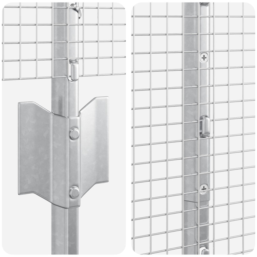 Gegalvaniseerde Draad Omheining Met 44 U Palen Zilver 1.4X50 M Staal