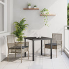 Garden Chair with Cushion 2 pcs Grey 55 x 53 x 85 cm poly rattan