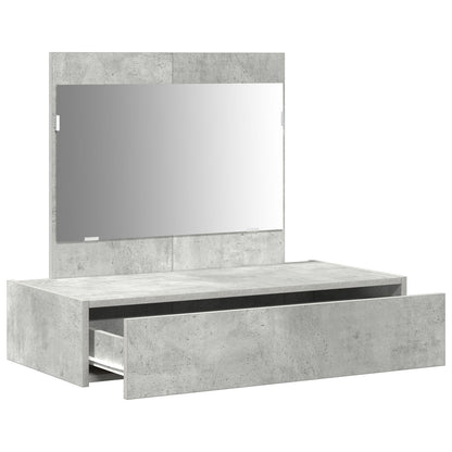 Wandkaptafel 83 x 40 x 70 cm Betonnen Grijs zonder LED