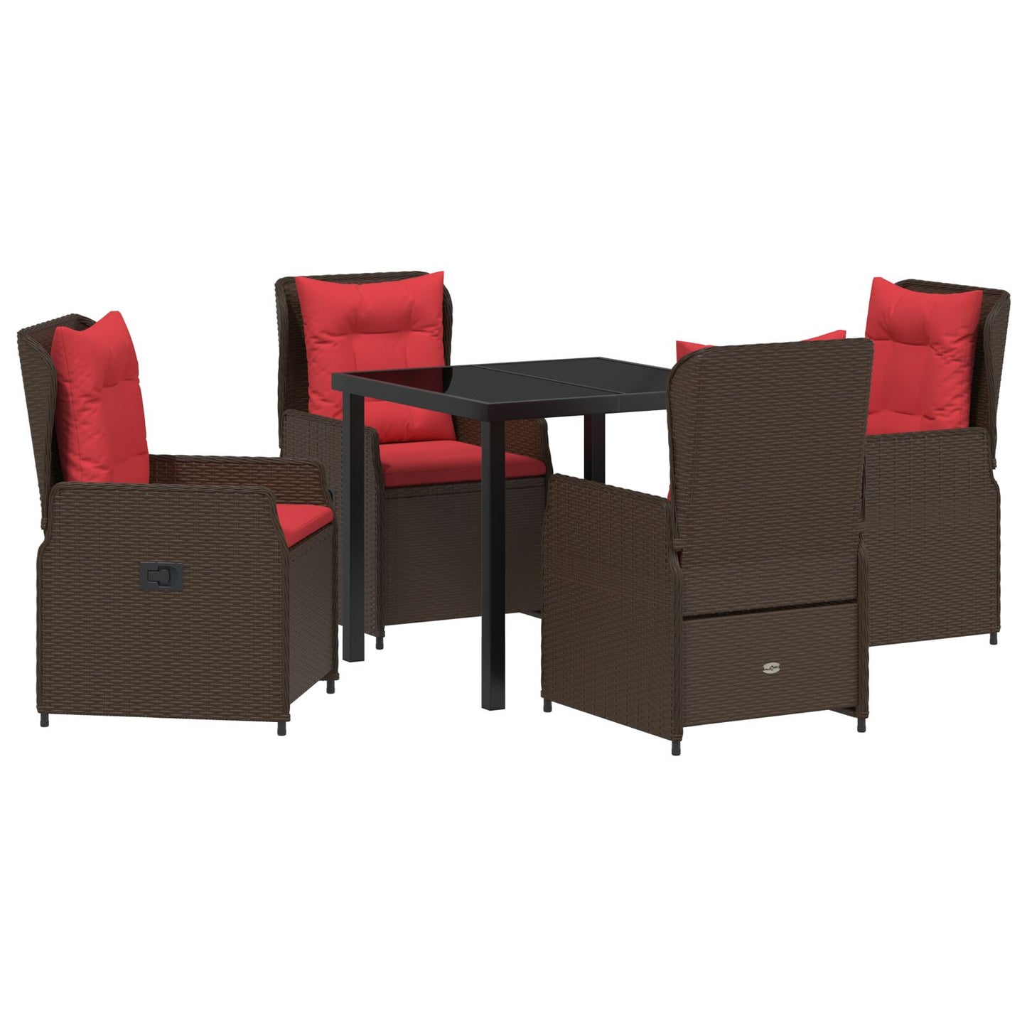 5-Delige Tuinset Bruin Poly Rattan