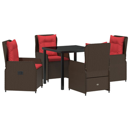 5-Delige Tuinset Bruin Poly Rattan