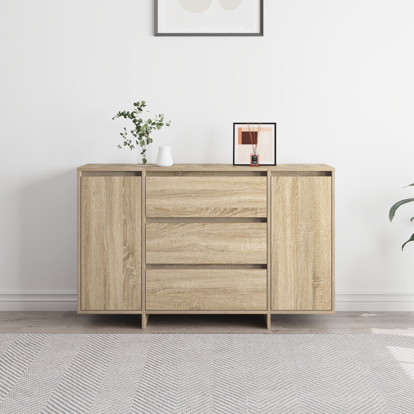 Sideboard Sonoma Eiken Gefabriceerd Hout Buffet Sideboard