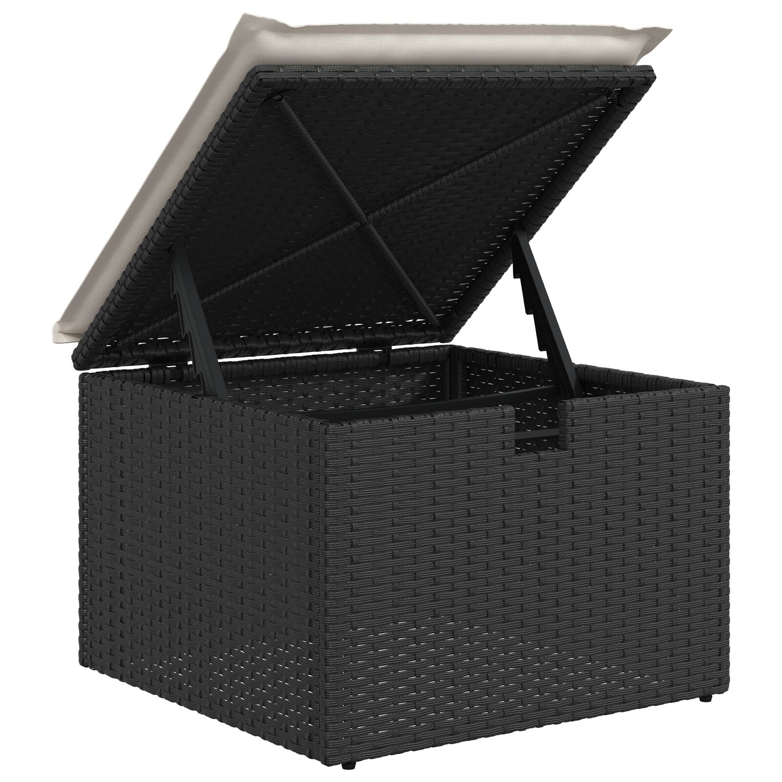 9-Delige Tuin Sofa Set Met Kussens Zwart Poly Rattan