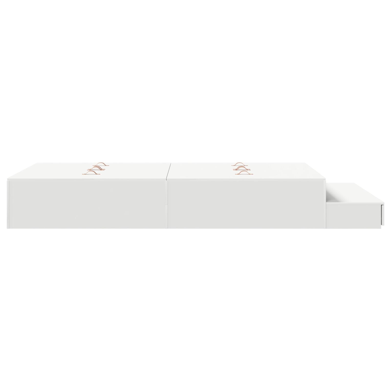 Opbergbedframe Wit 120X200 Cm Artisanaal Eiken