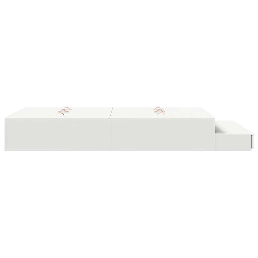 Opbergbedframe Wit 120X200 Cm Artisanaal Eiken