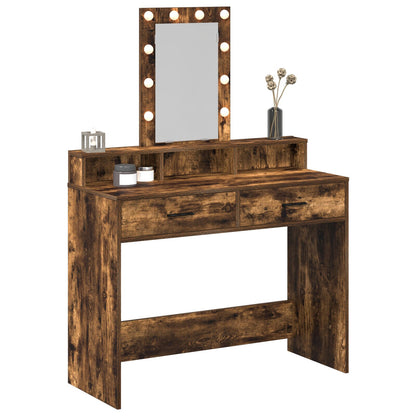 Kaptafel Met Led-Verlichting Gerookt eiken 100 x 41 x 140 cm