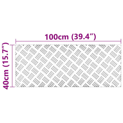 Aluminium Ruitplaatjes 4 St Antislip 100X40 Cm 100 x 40 x 0.2 cm Rechthoekig