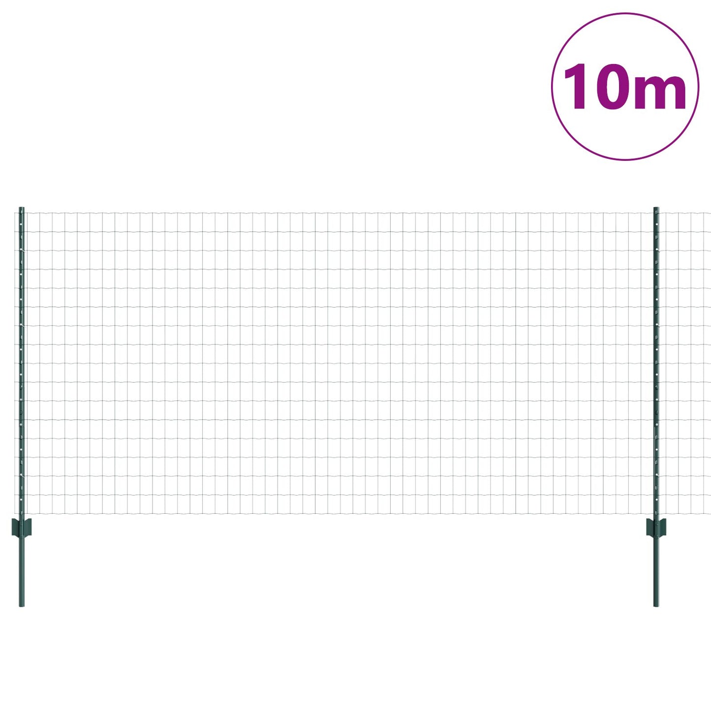 Euro Fence Met 5 U-Posts Groen 1,2X10 M Staal