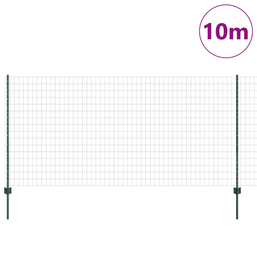 Euro Fence Met 5 U-Posts Groen 1,2X10 M Staal