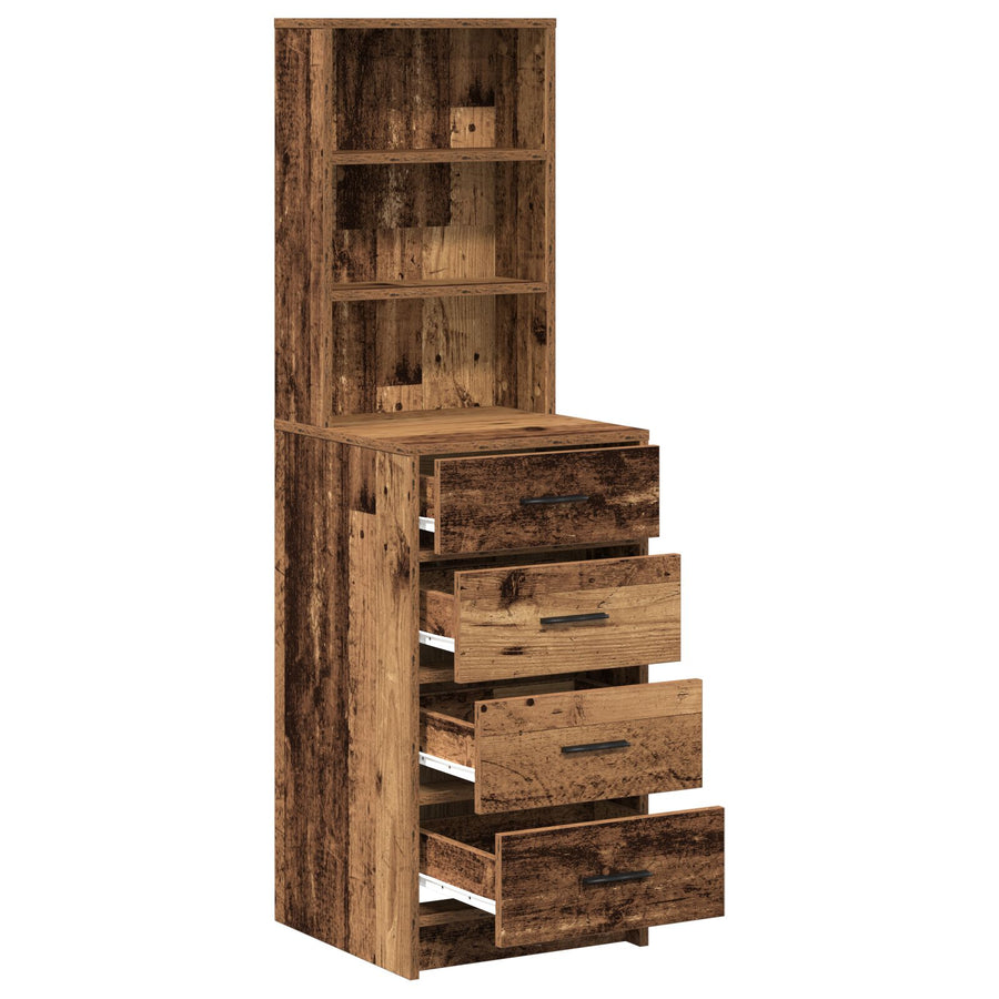 Hoge Kast Oud Hout 40X41X135 Cm Engineered Hout Oude hout