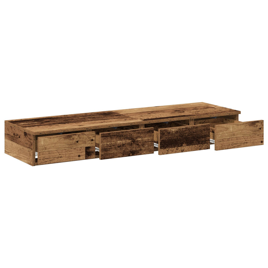 Bedladen Oude Hout 120X36,5X16,5 Cm Engineered Wood Verweerd hout 120 x 36.5 x 16.5 cm