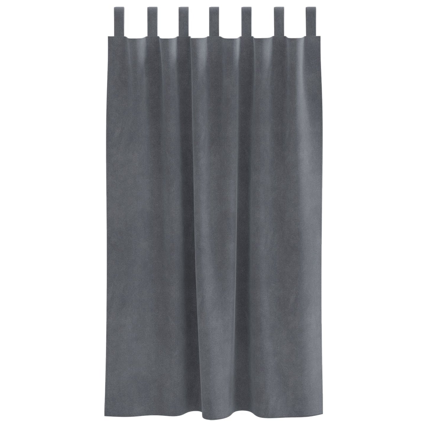 Zwarte Uitlaatgordijnen Met Hanglussen 2 Stuks Fluweel Super Lichtgrijs 140 x 175 cm met ophanglussen