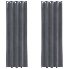 Zwartoutgordijnen 2 Stuks Velours Super Lichtgrijs 140 x 260 cm met oogjes