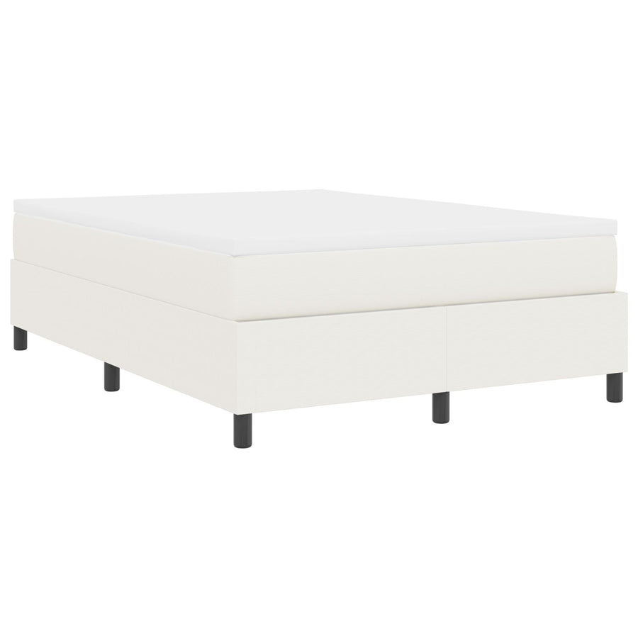 Boxspringbed Met Matras Crème 160X200 Cm Corduroy Stof