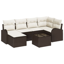 6-Delige Tuin Sofa Set Met Kussens Grijs Poly Rattan