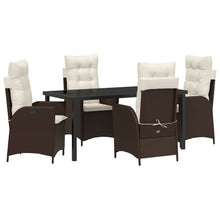 5 Delige Tuin Eetset Met Kussens Bruin Poly Rattan