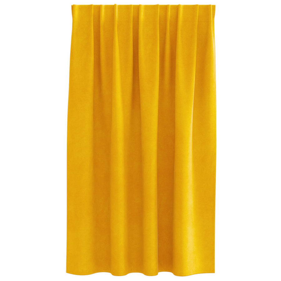 Zwarte Gordijnen Met Bovenband 2 Stuks Fluweel Mosterdgeel 140 x 140 cm met gezamende tape