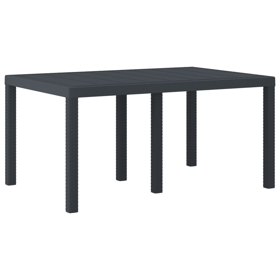 5 Delige Tuin Eetset Met Kussens Anthraciet Poly Rattan