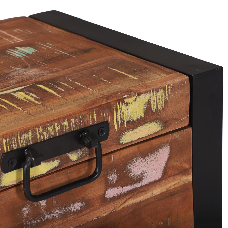Opbergkasten 40X30X30Cm En Metaal 40 x 30 x 30 cm Massief gerecycled hout