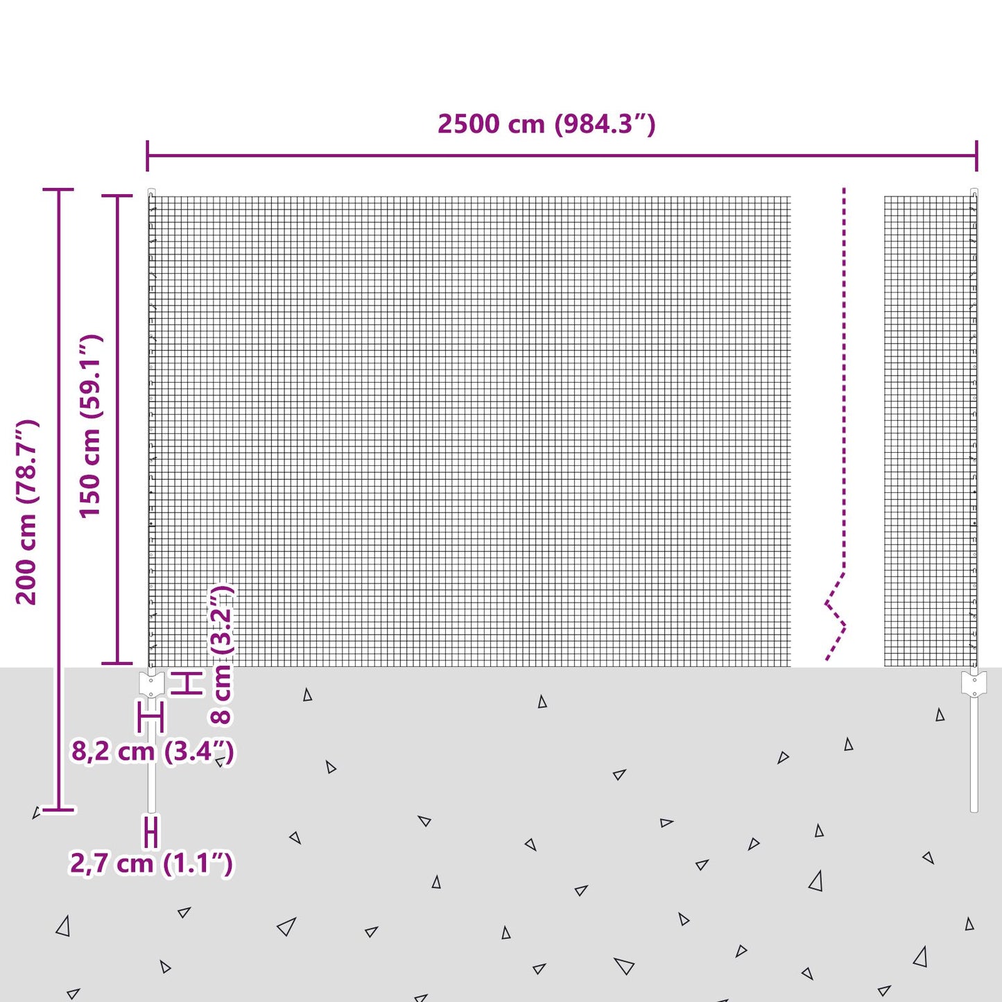 Gelast Draadhek Met 11 U Posts Groen 1.5X25 M Staal