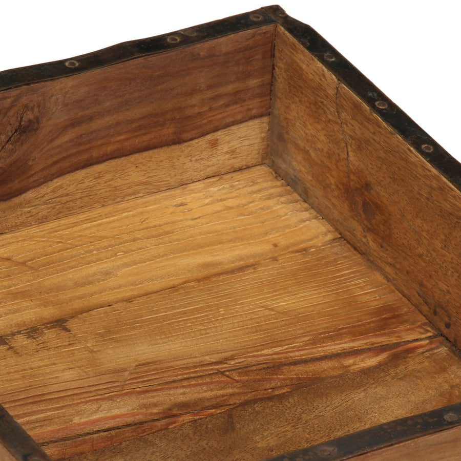 Plateau 31X29X10 Cm Massief Hout Gerecycled 29 x 31 x 10 cm