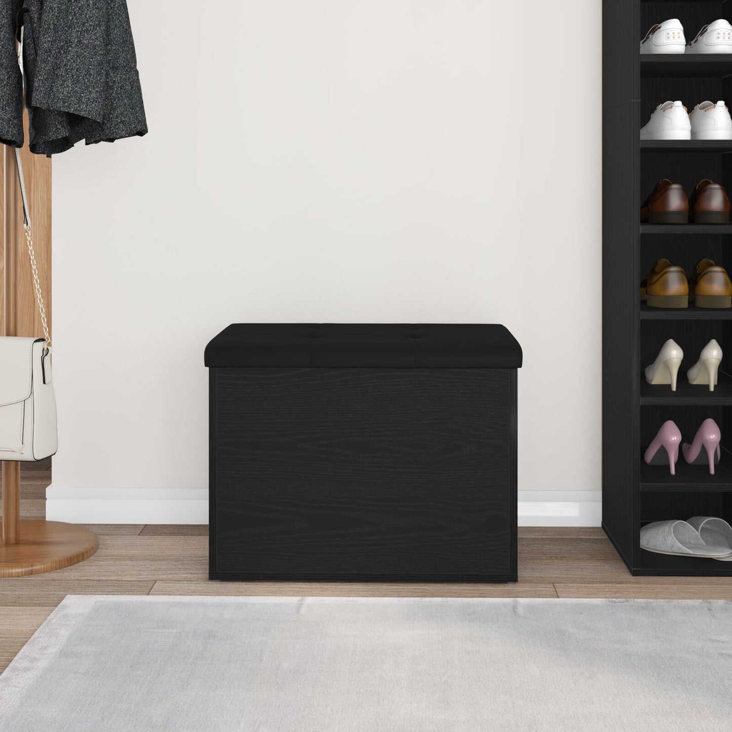 Opslagbank 60X40X45 Cm Houtmateriaal Zwart eiken 62 x 42 x 45 cm