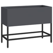 Verhoogde plantenbak 60x26x45 cm staal antraciet