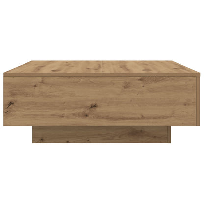 Salontafel Met Led-Lampen Artisan Eik 80X80X31 Cm