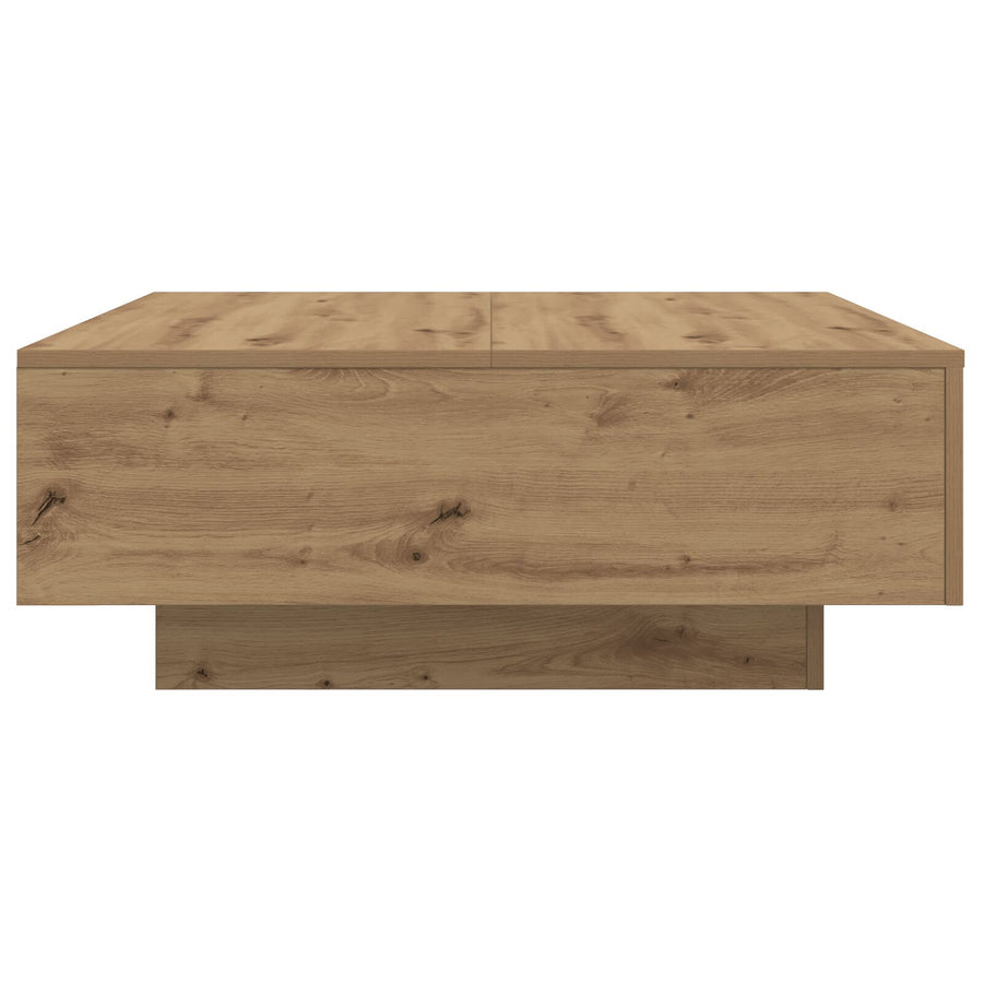 Salontafel Met Led-Lampen Artisan Eik 80X80X31 Cm