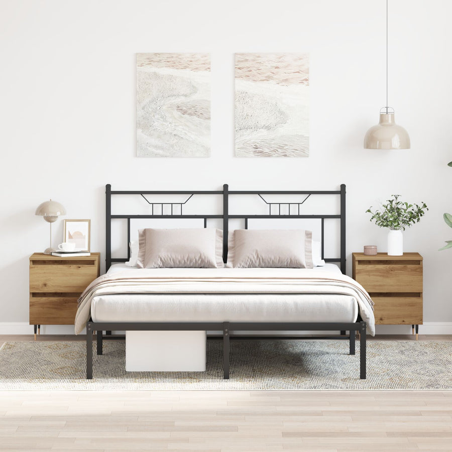 Nachtkastjes 2 Stuks Artisan Eiken 40X35X50 Cm Bewerkt Hout