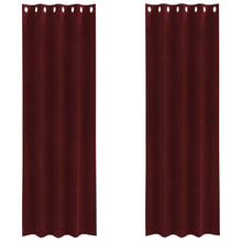 Zwarte Gordijnen 2 Stuks Wijnrood Fluweel Bordeauxrood 140 x 245 cm met oogjes
