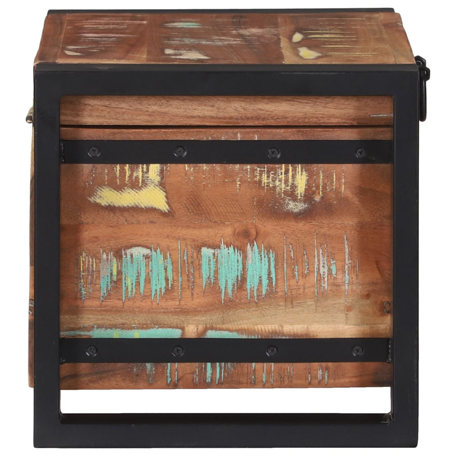 Opbergkasten 40X30X30Cm En Metaal 40 x 30 x 30 cm Massief gerecycled hout