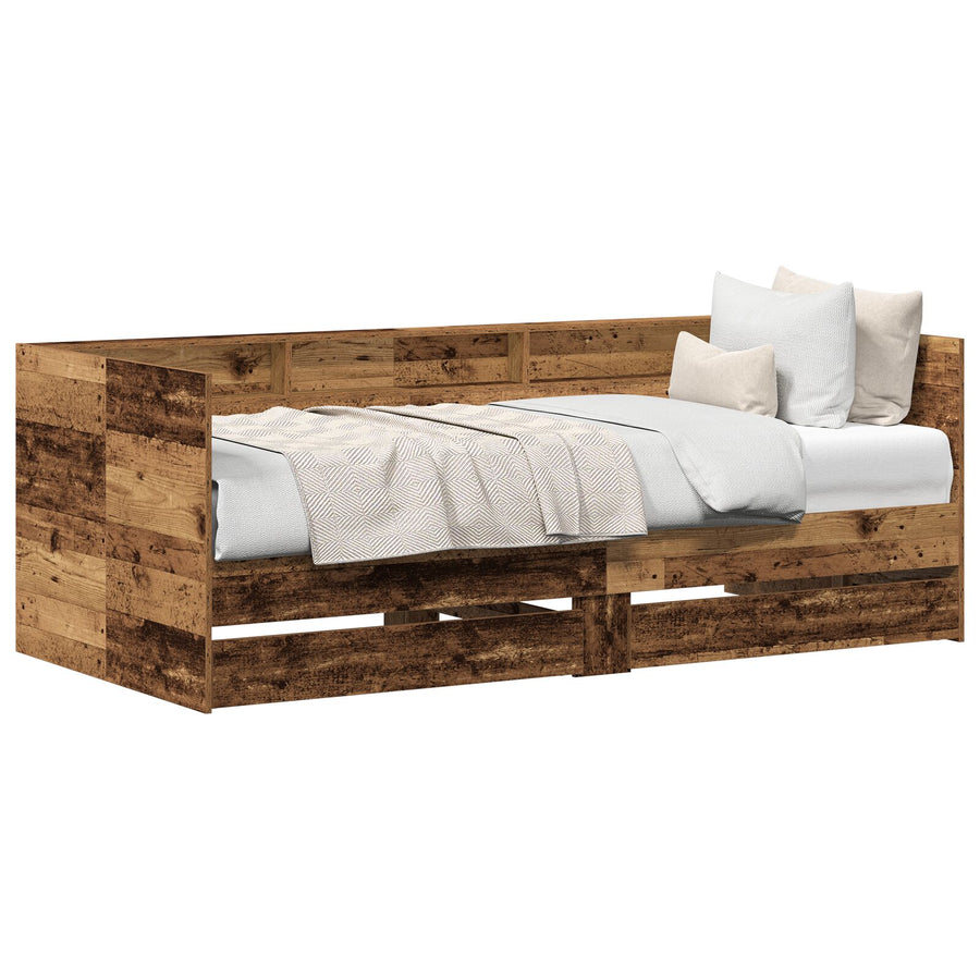 Dagbed Met Lade Bewerkt Hout Duurzaam Oude hout