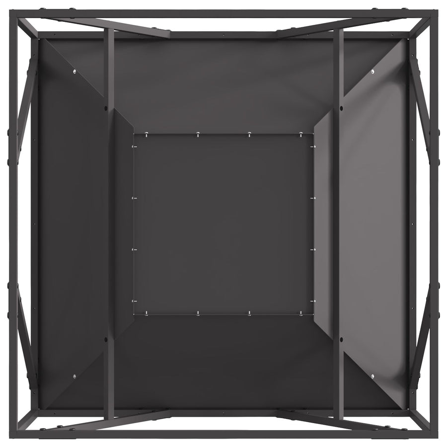 Vuurplaats Vierkant Zwart 80X80X40 Cm Staal