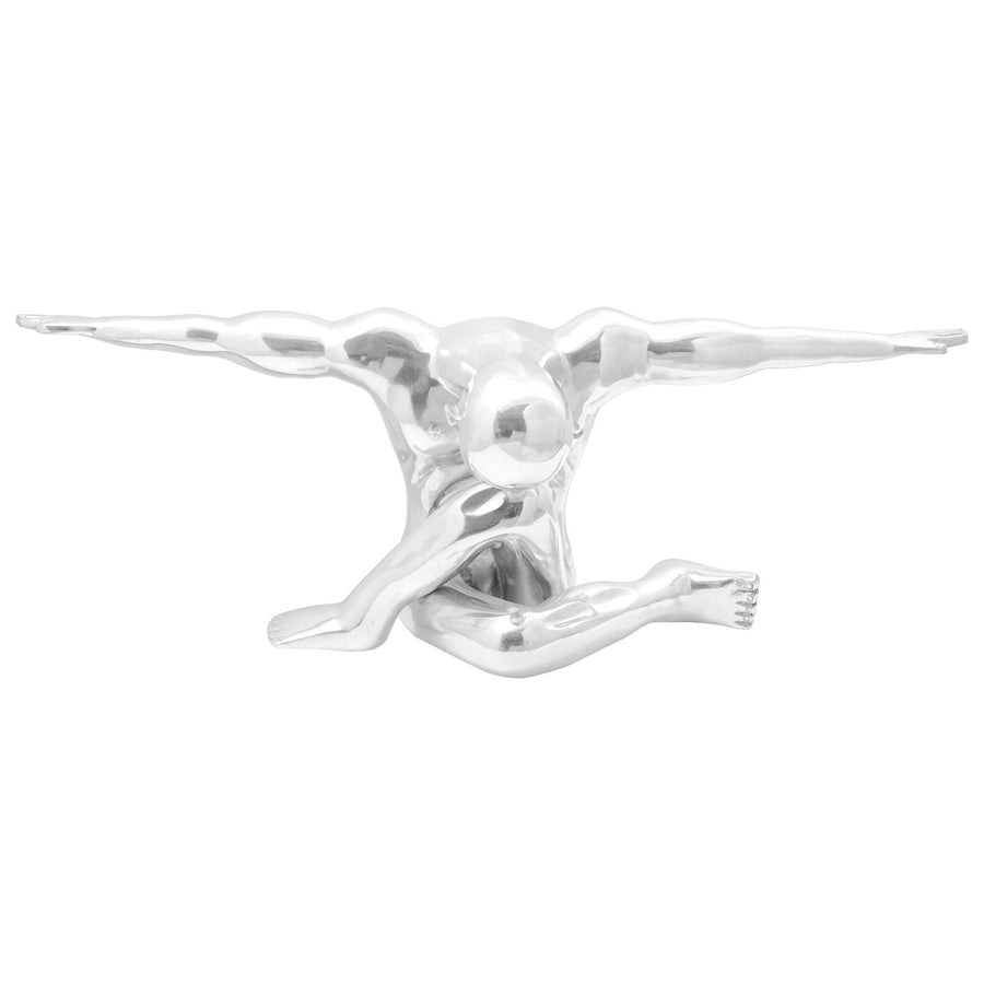 Beeldhouwwerk Zilver 91,5X32X33 Cm Aluminium Denker Grote denker