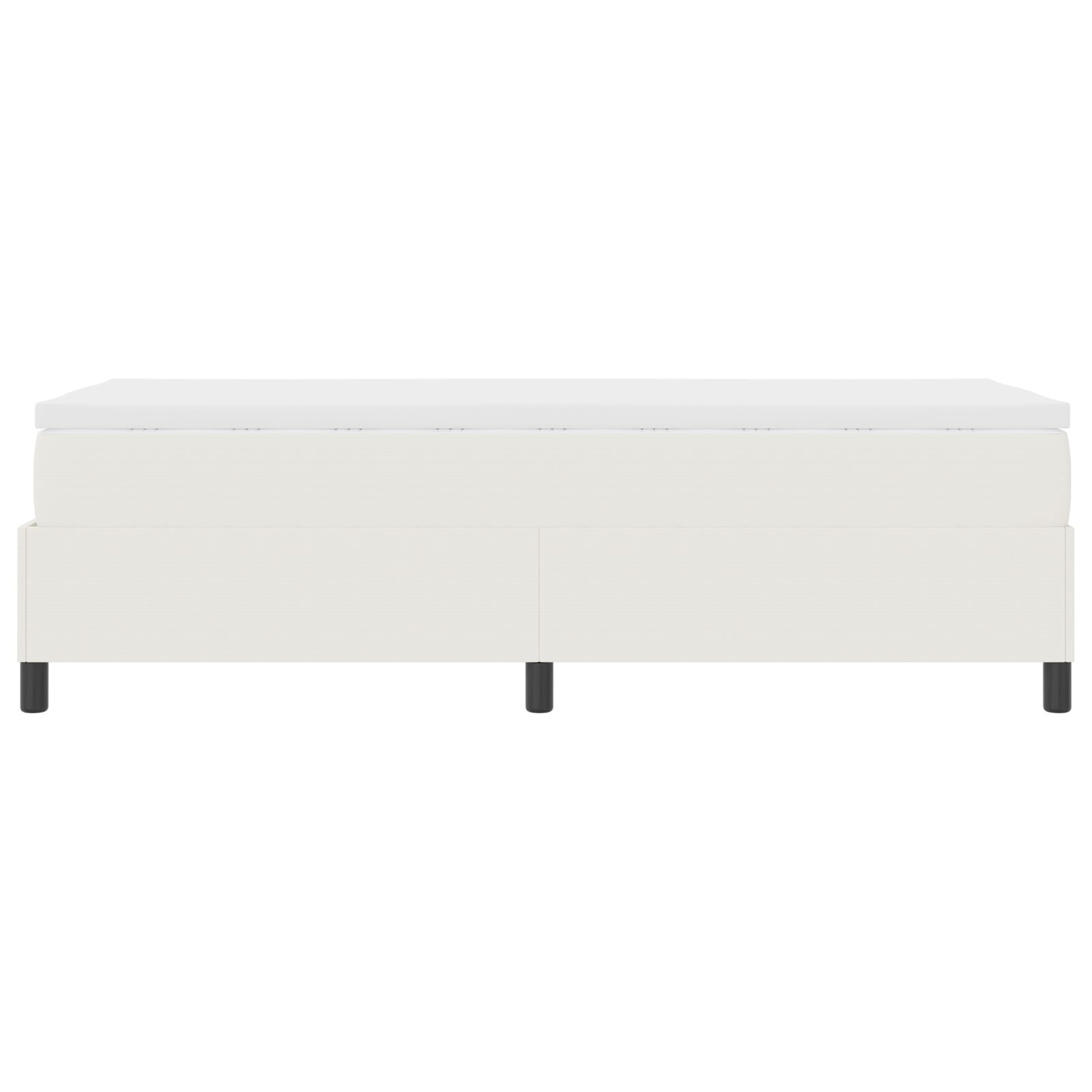 Boxspringbed Met Matras Crème 80X200 Cm Corduroy Stof