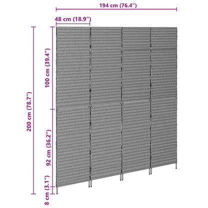 Room Dividers Hout, Stof , Hoog Opvouwbaar 200 cm Beige 4 panelen