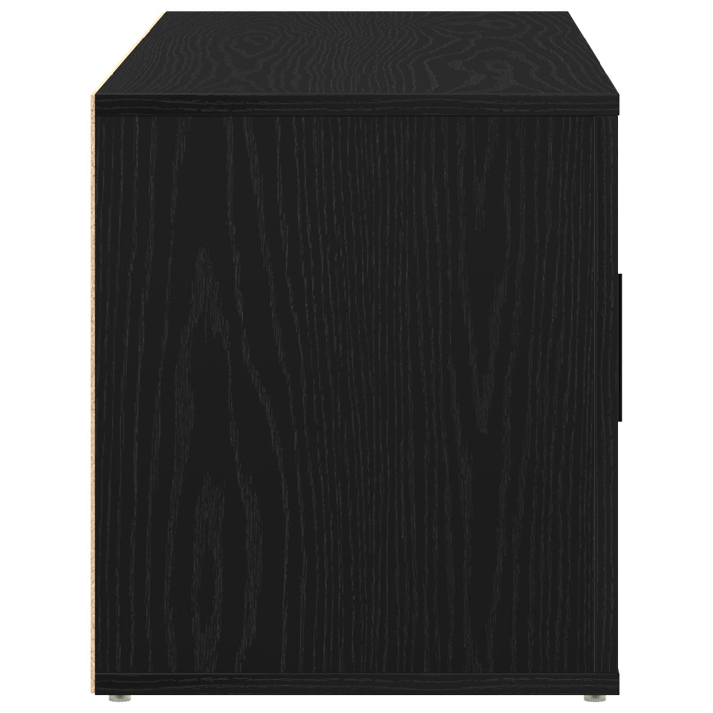 Tv-Kast 100X35X40 Cm Bewerkt Hout Zwart eiken