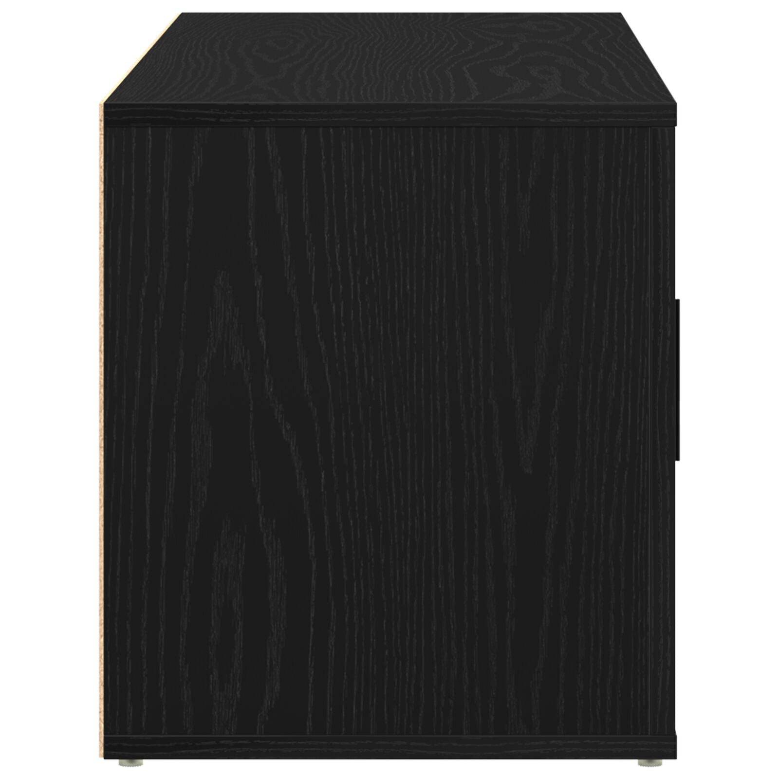 Tv-Kast 100X35X40 Cm Bewerkt Hout Zwart eiken