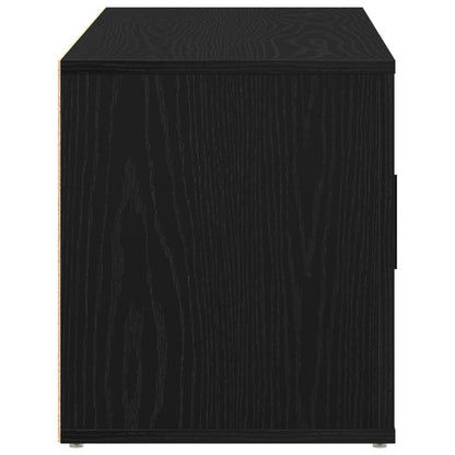 Tv-Kast 100X35X40 Cm Bewerkt Hout Zwart eiken