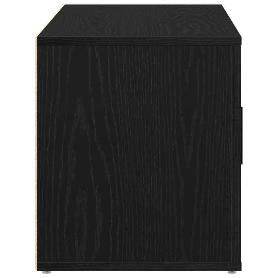 Tv-Kast 100X35X40 Cm Bewerkt Hout Zwart eiken
