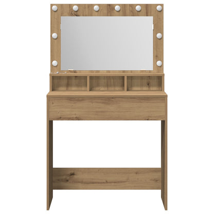 Kaptafel Met Led-Verlichting Artisan Eik Ambachtelijk eiken 79 x 41 x 135 cm