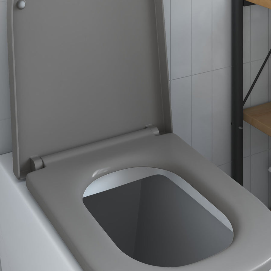 Snelle Toiletbril Met Soft Close Duroplast Grijs