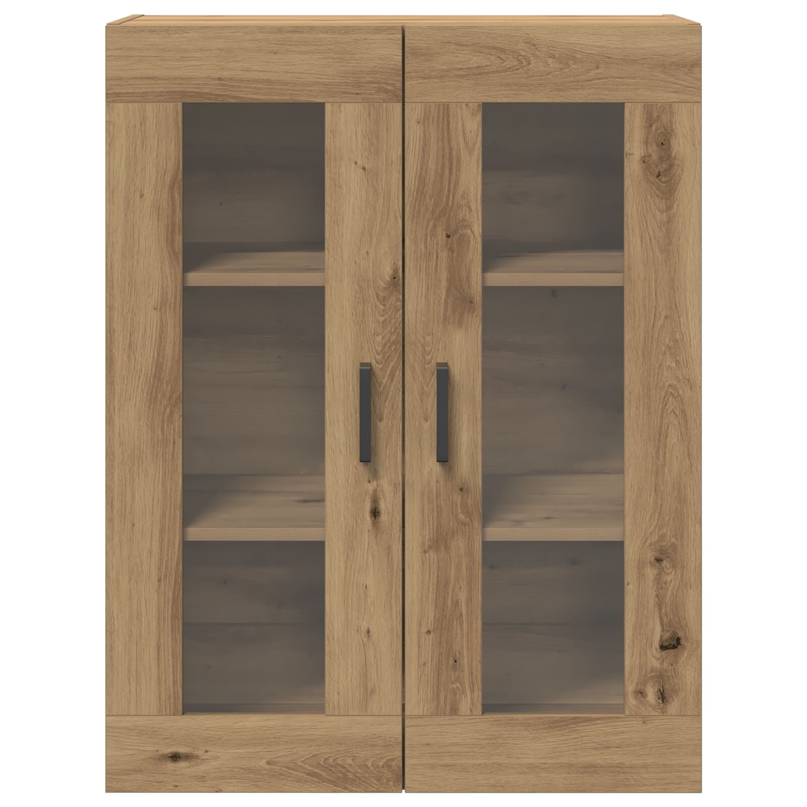 Wandkast Met Glazen Deuren Artisan Eiken 69.5X34X90 Cm