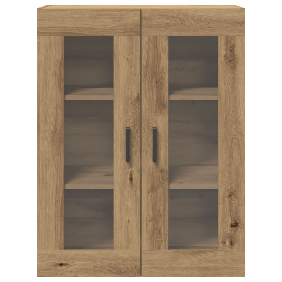 Wandkast Met Glazen Deuren Artisan Eiken 69.5X34X90 Cm