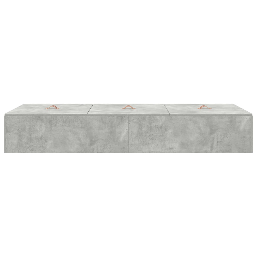 Bedframe Beton Eenpersoons Duurzaam Beton Grijs 80 x 200 cm