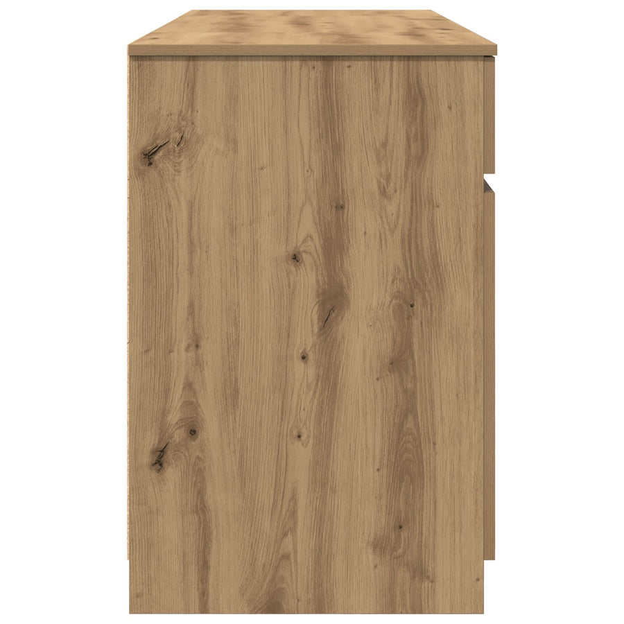 Bureau Artisan Eiken 140X49X76 Cm Bewerkt Hout