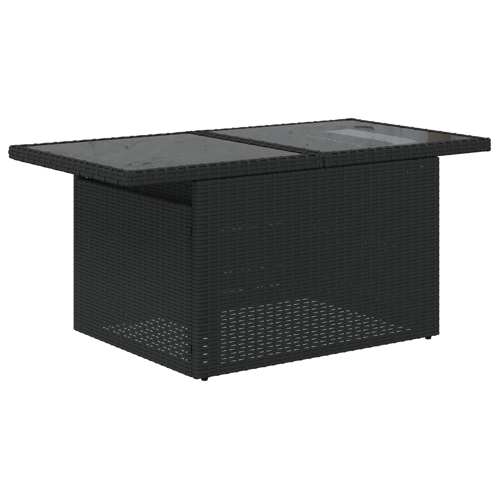 7 Stuks Tuin Sofa Set Met Kussens Zwart Poly Rattan