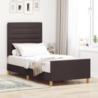 Bedframe 100x200 cm stof donkerbruin