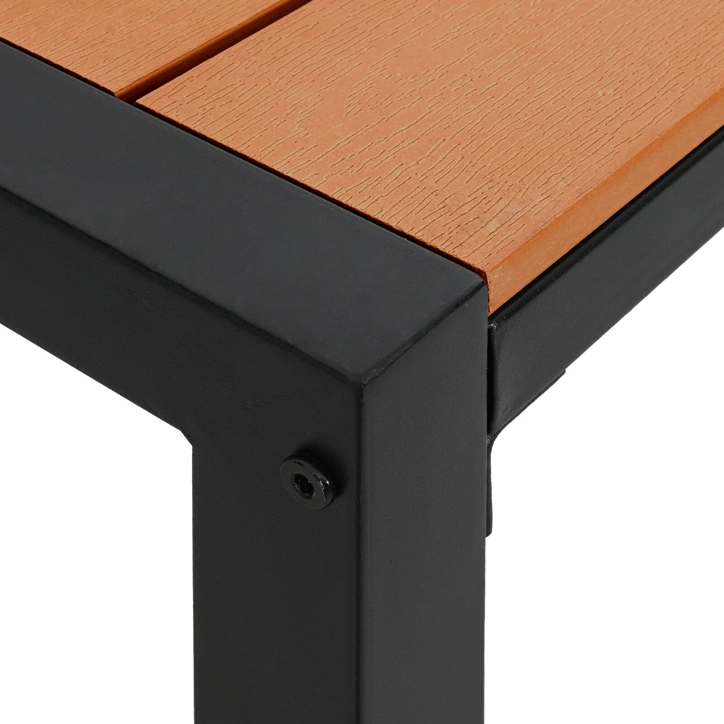 3 Delige Tuin Eetset Van Staal En Wpc Bruin